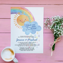 Wasserfarbe Sonnenschein Rainbow Baby Dusche by Ma Einladung