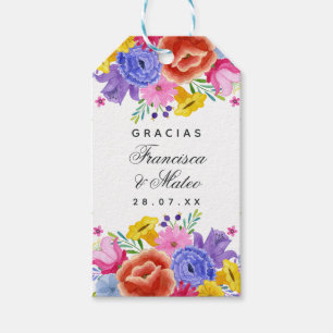 Wasserfarbe Spanische Fiesta Hochzeit Vielen Dank Geschenkanhänger
