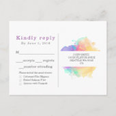 Wasserfarbe-Spaß RSPV Ankündigungspostkarte (Rückseite)