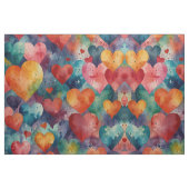 Wasserfarbe spielend kühne Farben Herz Stoff (Fat Quarter (45,7 x 55,9 cm))