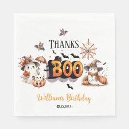 Wasserfarbe Spooky Little Boo Geburtstag Serviette