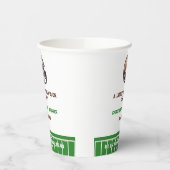 Wasserfarbe Sport Football Baby Dusche Pappbecher (Links)