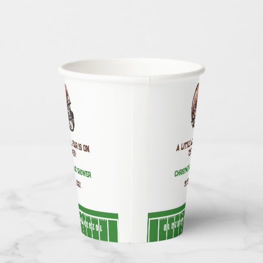 Wasserfarbe Sport Football Baby Dusche Pappbecher (Rechts)