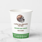 Wasserfarbe Sport Football Baby Dusche Pappbecher (Vorderseite)