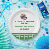 Wasserfarbe Sport Football Baby Dusche Pappteller (Party)