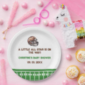 Wasserfarbe Sport Football Baby Dusche Pappteller (Party)