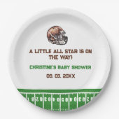 Wasserfarbe Sport Football Baby Dusche Pappteller (Vorderseite)