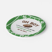 Wasserfarbe Sport Football Baby Dusche Pappteller (Schrägansicht)