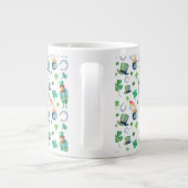 Wasserfarbe St. Patrick's Day Pattern Jumbo-Tasse (Rückseite)