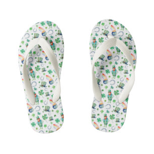 Wasserfarbe St. Patrick's Day Pattern Kinderbadesandalen