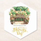 Wasserfarbe St. Patrick's Day Pub Custom Untersetzer (Vorderseite)