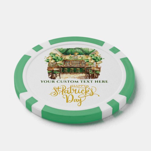 Wasserfarbe St. Patrick's Day Pub Party Pokerchips (Einzeln)