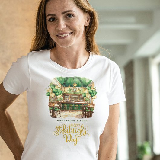 Wasserfarbe St. Patrick's Day Pub Party T-Shirt