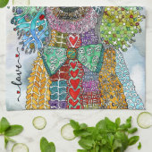 Wasserfarbe Standard Poodle Malerei Küchentuch (Gefaltet)