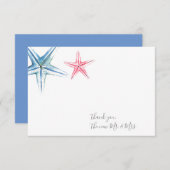Wasserfarbe Starfish Danke Stationery Mitteilungskarte (Vorne/Hinten)