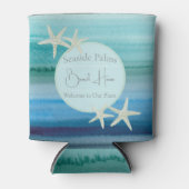 Wasserfarbe Starfish Urlaub Vermietung Getränk Gep Dosenkühler (Vorderseite)