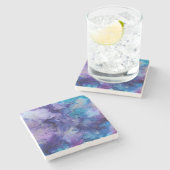 Wasserfarbe Steinuntersetzer (Seitenansicht)