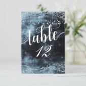 Wasserfarbe Sterne Nachtsitze Tischnummer (Stehend Vorderseite)