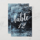 Wasserfarbe Sterne Nachtsitze Tischnummer (Vorne/Hinten)