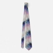 Wasserfarbe Sternenhimmel in einer bewölkten Nacht Krawatte (Rückseite)