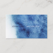 Wasserfarbe Stilvolle Blaue Ozeane Beruflich Visitenkarte (Vorderseite)