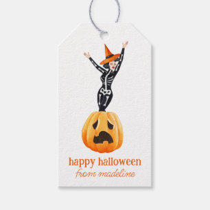 Wasserfarbe Stilvolle Mode Hexe Halloween Geschenkanhänger