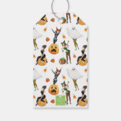 Wasserfarbe Stilvolle Mode Hexe Halloween Geschenkanhänger (Rückseite)