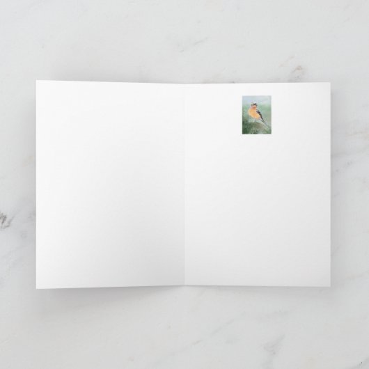 Wasserfarbe Stonechat Happy Birthday, Bird Karte (Innenseite)