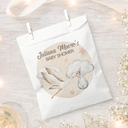 Wasserfarbe Stork Baby Dusche Geschenktütchen (Ausgeschnitten)