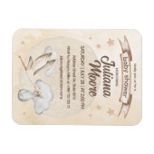 Wasserfarbe Stork Baby Dusche Magnet (Horizontal)
