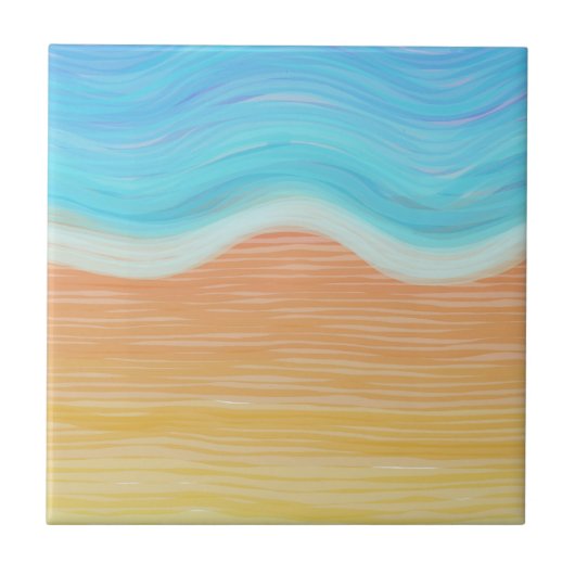 Wasserfarbe-Strand Fliese (Vorderseite)