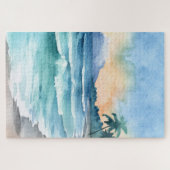 Wasserfarbe Strand Jigsaw Puzzle (Horizontal)