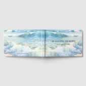 Wasserfarbe Strand Meer Rolling Waves Beerdigung Gästebuch (Voll)
