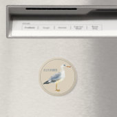 Wasserfarbe-Strand-Möwe Personalisiert Magnet (In Situ (Geschirrspüler))