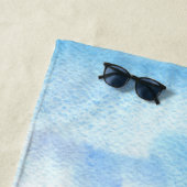 Wasserfarbe Strand Seascape Das Leben ist besser Strandtuch (Beispiel)
