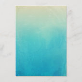 Wasserfarbe Strand Seashells Bridal Bingo Spiel (Rückseite)