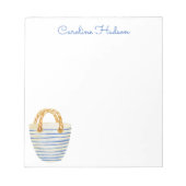 Wasserfarbe Strandtasche Notizblock (Vorderseite)