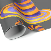Wasserfarbe Streifen Hexenhut Geschenkpapier (Rolleneckpunkt)