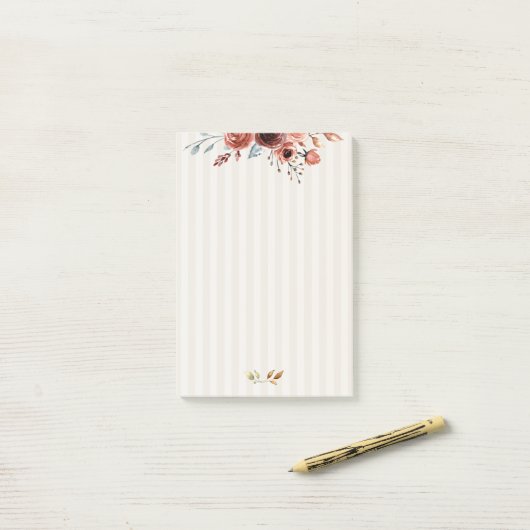 Wasserfarbe & Streifen - Nachhinweise Post-it Klebezettel (Auf Schreibtisch)