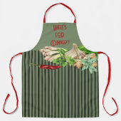 Wasserfarbe Stripe Was ist zum Abendessen? Schürze (Vorderseite)