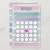 Wasserfarbe Stripte Babydusche Bingo (Vorne/Hinten)
