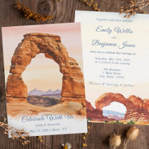 Wasserfarbe Südwest Arches Nationalpark Hochzeit