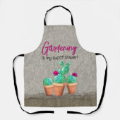 Wasserfarbe Südwestblühende Kaktus rustikal Schürze (Vorderseite)