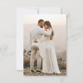 Wasserfarbe Südwestwüste Foto Hochzeit Dankeskarte (Rückseite)