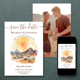 Wasserfarbe Südwestwüste FOTO Hochzeit Save The Date