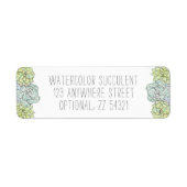 Wasserfarbe Sukkulente Boho Chic Rücksendeadresse (Vorne)