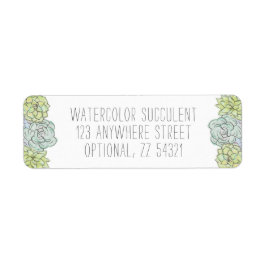 Wasserfarbe Sukkulente Boho Chic Rücksendeadresse