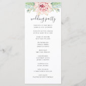 Wasserfarbe Sukkulente Hochzeit. Rosa Blütenkaktus Programm (Rückseite)