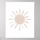 Wasserfarbe Sun Boho Kinder Zimmerdekoration Poster (Vorne)