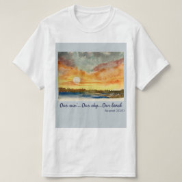Wasserfarbe Sunset-Classic Silhouette T - Shirt